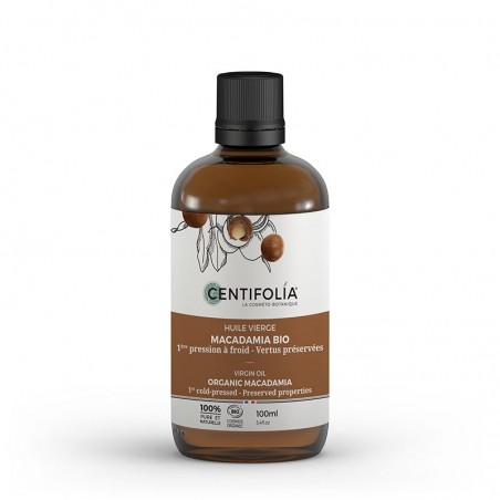 Huile végétale vierge biologique de Macadamia