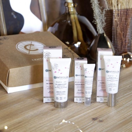 Coffret Trésor botanique Rose : Contour des yeux, le Fluide léger et le Gel-crème de nuit Éclat de rose®