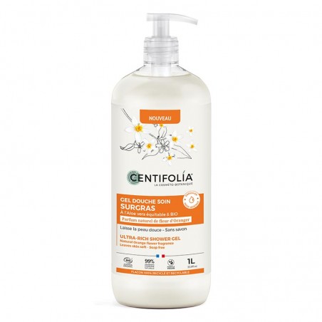 Gel douche soin surgras Fleur d'oranger 1L