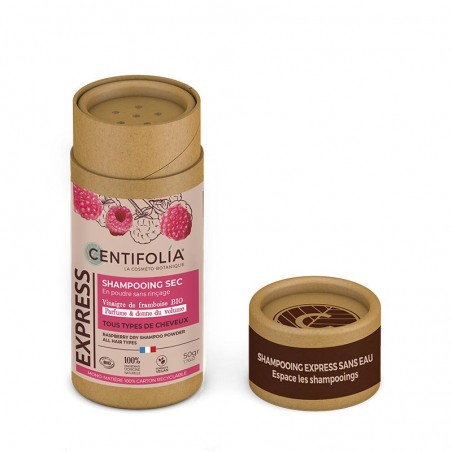 Shampoing sec sans rinçage Framboise en poudre - 50gr