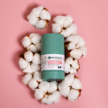 Déodorant stick rechargeable 48h - Fleur de coton
