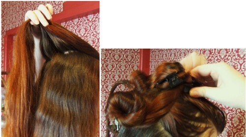 Séparation des cheveux en fines mèches pour l'application du henné